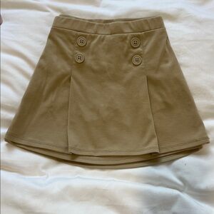 Tan Buttoned Women's Skirt